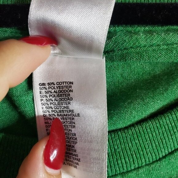 The North Face Mens Sz L Green Graphic T shirt Big Logo  Crew Neck Outdoor Tee - Picture 9 of 11